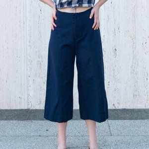 Esby Lucia Cropped Pants - Navy 100% Cotton size 10.